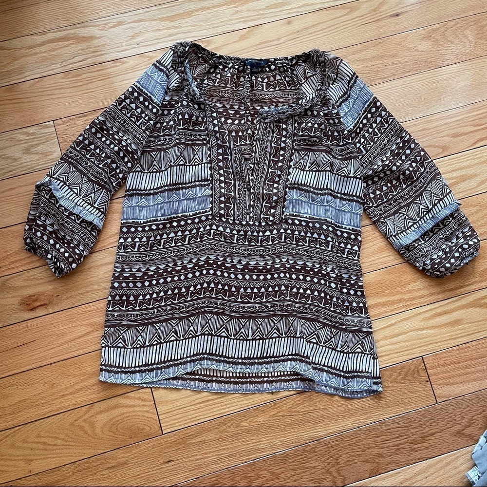 Banana Republic Chevron Patterned Blouse